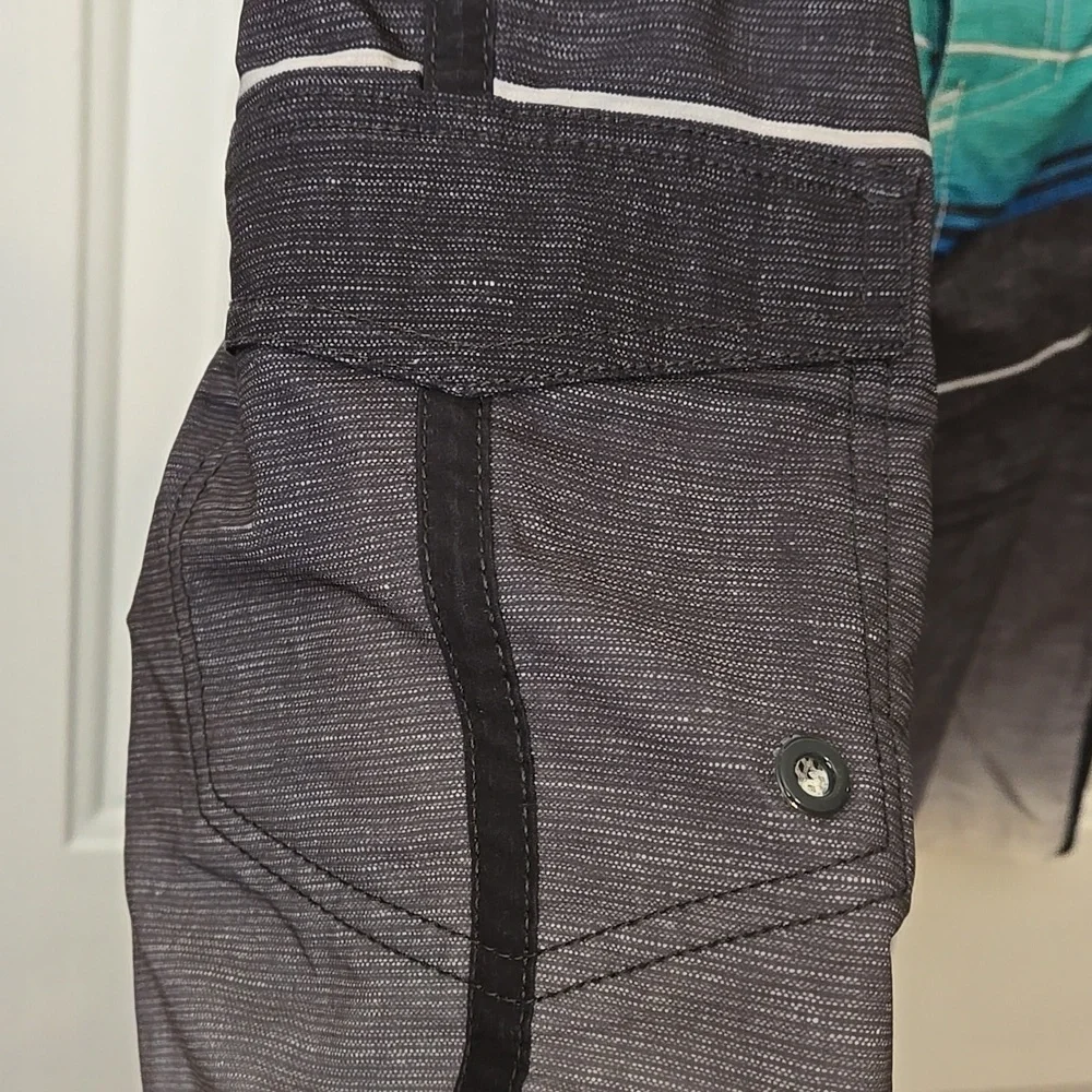 Goodfellow & Co, Shorts, Bermuda, Striped, Teal, Ombre, Lightweight, Velcro Fly